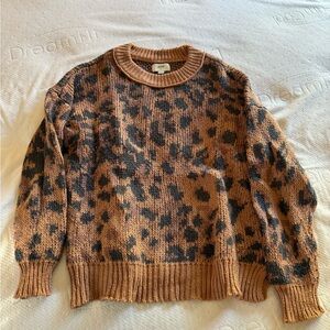 Aerie - Leopard Brown and Black Patterned Sweater